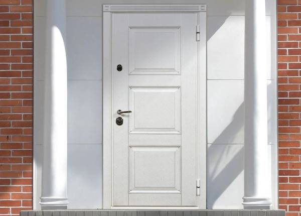 Входная дверь из пластика в дом в Мытищах