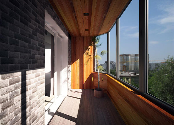 Остекление лоджии алюминиевым профилем под ключ в Мытищах